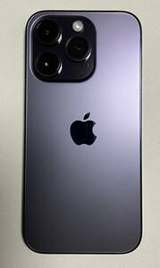 【極美品】iPhone 14 Pro 128GB Deep Purple 公式ストア整備品（バッテリー容量100%）SIMフリー 1円スタート