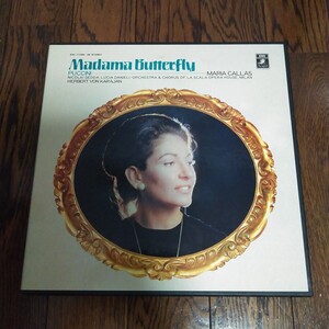 LP レコード 3枚 BOX CALLAS PUCCINI MADAMA BUTTERFLY カラヤン KARAJAN プッチーニ 蝶々夫人 全曲 ミラノスカラ座管弦楽団