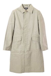 A.P.C. ラメ入 コットン ステンカラー コート M グレー アーペーセー KL4CL3A09