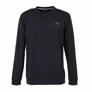 ★プーマ ゴルフ PUMA GOLF 新品 メンズ 軽量 クルーネック スウェット トレーナー シャツ 黒 Lサイズ [620754011N-L] 三 弐★QWER