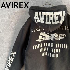 AVIREX スウェットパーカー　バックプリント　Mメンズ　I2