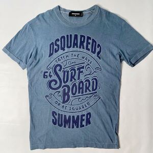 DSQUARED2 ディースクエアード Tシャツ SURF ロゴインディゴ メンズ