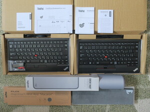 LENOVO トラックポイントキーボード,KC-1957(ワイヤレス)&KU-1255(USB有線)とLogicool,DESK MATとFICO,Wrist Rest