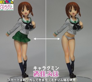 キャラグミン　1/7　★西住みほ★【レジンキット、塗装済完成品】ガールズ&パンツァー 　ガルパン