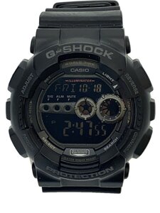 CASIO◆クォーツ腕時計・G-SHOCK/デジタル/ラバー/BLK