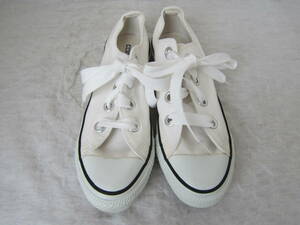 CONVERSE ALLSTAR OX　（コンバース オールスターLOW）　　白キャンバス　黒ライン　　25㎝　US6.5　　ok2405D