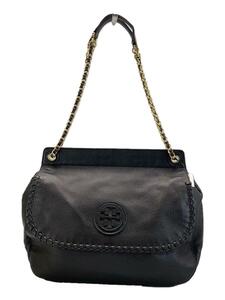 TORY BURCH◆ショルダーバッグ/レザー/BLK