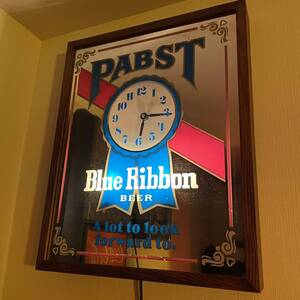 ビンテージ アンティーク PABST パブスト 掛け時計 パブミラー ランプ ライト vintage antique ビール 企業モノ バドワイザー 家具 雑貨