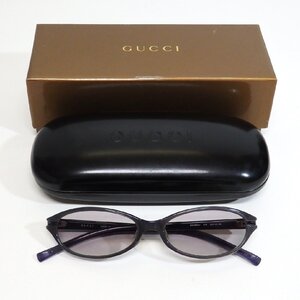 GUCCI グッチ サングラス GG-9024J 5T6 52□16-135 パープル系 グレー系 オーバル ケース付き アイウェア ○