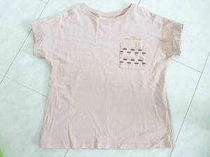 アポロチョコレート　ピンク　プリント　Ｔシャツ 　140