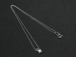 1円 ■美品■ 4℃ ヨンドシー プラチナ Pt850 ダイヤモンド 総重量約2.48g ネックレス アクセサリー レディース シルバー系 FD1838