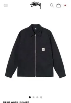 stussy ジャケット　ZIP UP WORK LS SHIRT