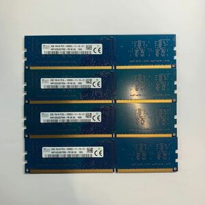 SK HYNIX 1Rx16 PC3L-12800U 2GB 4枚組 1セット DDR3Lデスクトップ用 メモリ DDR3L- 1600 2GB x 4枚で DESKTOP RAM 超美品 保証付き