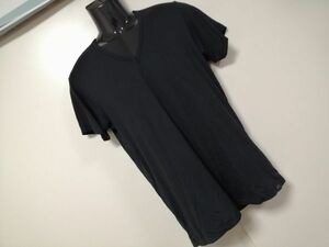 kkyj4526 ■ ユニクロ ■ HEATTECH EXTRA WARM Tシャツ インナー 半袖 Vネック ヒートテック 黒 L