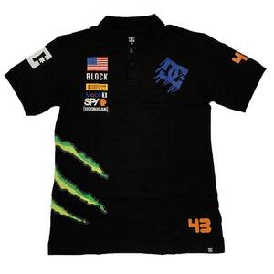 DC SHOES MONSTER ENERGY ディーシーシューズ モンスターエナジー Ken Block サイドロゴ ポロシャツ（ブラック）(S)【並行輸入品】