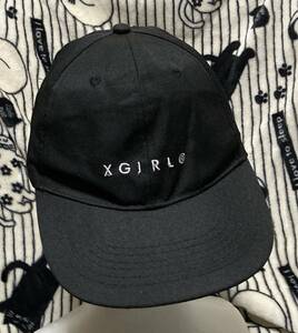 女性にぴったりな薄手なロータイプキャップ♪[X girl XGIRL X-GIR エックスガール]黒色スナップバック帽子CAP/サイズ:フリー男女OK♪