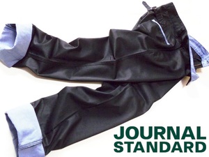 送料無料 ※B級品※ 新品【 JOURNAL STANDARD ジャーナルスタンダード 】 ロールアップコットンパンツ ブラックM ウエスト約80cm