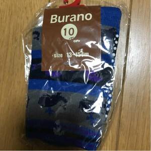 新品未使用　Burano クジラ柄靴下 13～15cm