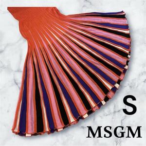 ほぼ未使用！　MSGM ワンピース　美品　シースルー　リブニット　ドレス