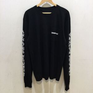 CHROME HEARTS クロムハーツ SCROLL L/S POCKET TEE USA Long Sleeve Tee ロングTシャツ black ブラック サイズM 690726