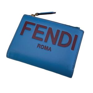 【中古】 Fendi フェンディ メンズ財布 コンパクトウォレット ブルー 23029010 NT