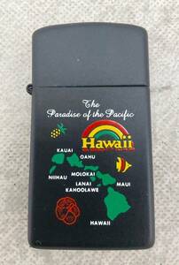 ◇ライター◆Zippo ジッポー The Paradice of the Pacific Hawaii ハワイ島 地図 火花確認済