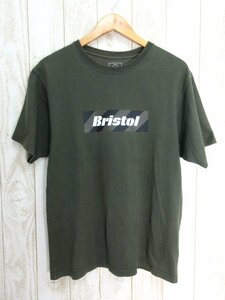 F.C.Real Bristol/エフシーレアルブリストル：BOX LOGO TEE 20AW 半袖Tシャツ FCRB-202074 オリーブ サイズM メンズ/中古/USED