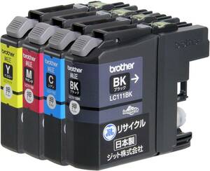 4色パック セット ジット ブラザー(Brother) LC111-4PK 4色セット対応 リサイクル インクカートリッジ 日本製