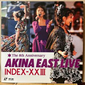 中森明菜 The 8th Anniversary Akina East Live Index-XXIII LD レーザー・ディスク 日本盤 75L6-8061