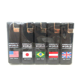 着火未確認 ジャンク品 FORMULA 1 WORLD CHAMPIONSHIP ガス ライターセット 黒 ブラック メンズ