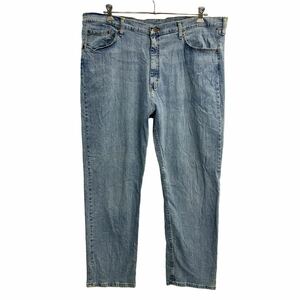 Wrangler デニムパンツ W42 ラングラー リラックスフィット ビッグサイズ ブルー メキシコ製 古着卸 アメリカ仕入 2312-426