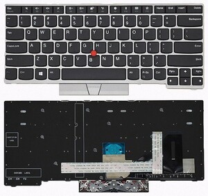 キーボード 英語 バックライトなし シルバー Lenovo ThinkPad E480 T480S L380 L480 S2 2018 E490 T490 E495 R480