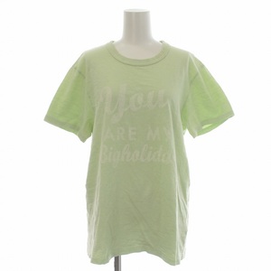 ティーエムティー TMT SOFT TWIST JERSEY TEE YOU ARE MY Tシャツ カットソー 半袖 クルーネック XL 緑 ライトグリーン