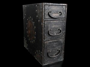 【雲】某収集家放出品 木製 小棚 小箪笥 引き出し 小物入れ31.5×13.5×30.5cm 古美術品(時代李朝旧家蔵出)AJ916 LTaeswq