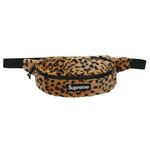 シュプリーム SUPREME 17AW Leopard Fleece Waist Bag ボックスロゴレオパードフリースボディバッグ 中古 BS99