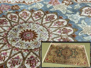 ペルシャ絨毯 100万ノット 約59.7×100cm カーペット ラグマット 骨董品 美術品 5994mbizN
