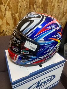 Arai RX-7X 2003 NAKANO 57-58cm Mサイズ アライ ナカノ RX7X 赤 フルフェイス ヘルメット 24年製 新品 生産終了品 中野真矢 忠ヘル