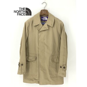 A9284/春夏 THE NORTH FACE ノースフェイス パープルレーベル GORE-TEX コットン ゴム引き ハーフ コート ジャケット M カーキ メンズ