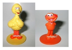 ☆SESAME STREET☆BIG BIRD☆ZOE☆PVC Figure☆Cake Topper☆セサミストリート☆ビックバード☆ゾーイ☆PVC☆ケーキトッパー☆セット☆人形