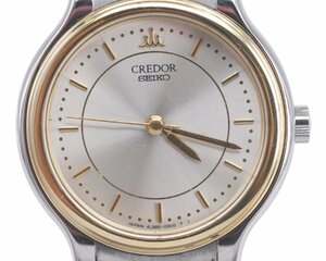 【SEIKO】セイコー クレドール 4J85-0A10 レディース 18KT 18金ベゼル クォーツ 中古品