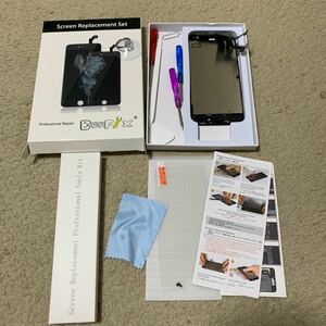 511t1131☆ WIMIUS iPhone5　修理用フロントパネル（フロントガラスデジタイザ） タッチパネル 液晶パネルセット 修理工具付きブラック