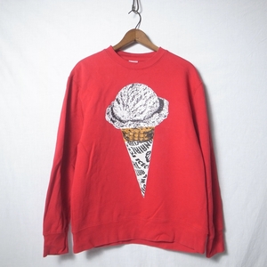 ICECREAM BY BILLIONAIRE BOYS CLUB コーン スウェット S 赤 / アイスクリーム ビリオネアボーイズクラブ ファレルウィリアムス