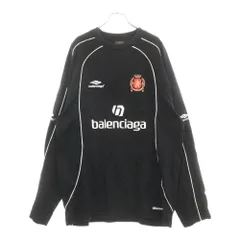 BALENCIAGA (バレンシアガ) 24SS Paris Soccer パリス サッカーシリーズ 長袖Tシャツ ロンT ブラック 778972 TPVR5