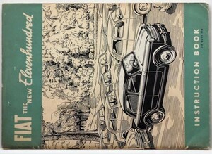Fiat THE NEW Elevenhundred SALOON Instructio Book 英語版