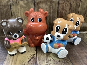 B2l たくぎん ギター JAいがほくぶ JAしおのや ソフビ 貯金箱 カバ くま サッカー レトロ コレクション まとめ