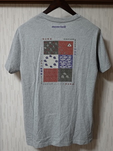 ●モンベル mont-bell 半袖 Tシャツ L STYLE# 452139902 プリント半袖Tシャツ ●1117●