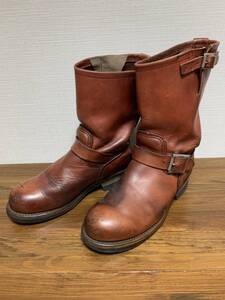 [REDWING] PT91 8271 オロラセット スチールトゥ レザーエンジニアブーツ 6.5D USA製 赤茶 レッドウイング