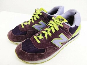 ニューバランス NB New Balance WL574BFF スニーカー シューズ グレー パープル イエロー 24.0cm ■管理番号L24033YER-200806-27-50