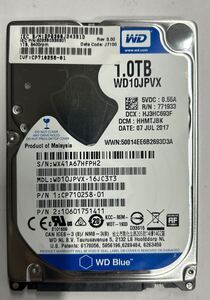 使用時間 1511時間 正常 WDC WD10JPVX-16JC3T3 1000GB 1TB n20250201-20