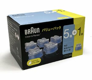 新品 BRAUN CCR5CR Clean&Renew バリューパック 5個+1個 チャージシステム専用洗浄液カートリッジ(交換用) ブラウン クリーン＆リニュー